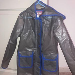 HUNTER Boys size Small.  Clear rain jacket